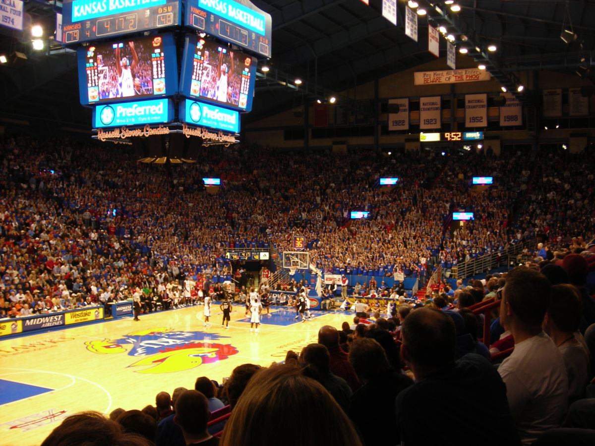 About Allen Fieldhouse Replica Pay Heed Banners Beware of "The Phog"